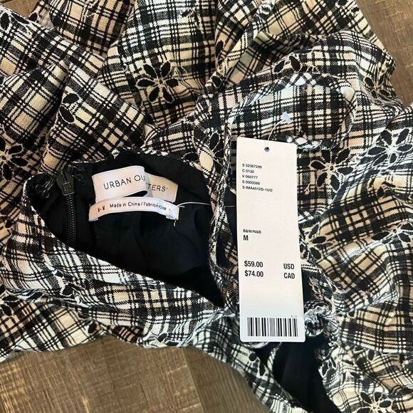 Urban Outfitters plaid flower strappy dress medium - Picture 3 of 6